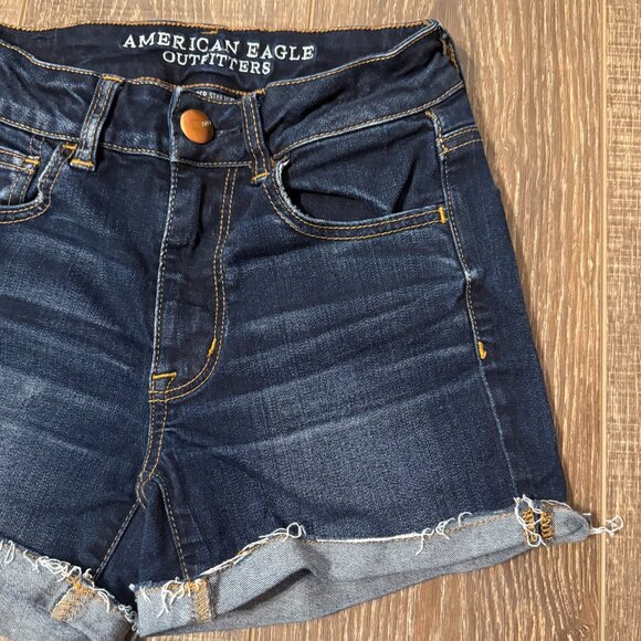 American Eagle Hi-Rise Shortie Shorts - Size 0 - Picture 8 of 13